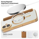 EIDERWOOD iPhone 17 Flipp Deksel med Gjennomsiktig Bakside – MagSafe Kompatibel – Brun