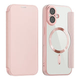 EIDERWOOD iPhone 17 Flipp Deksel med Gjennomsiktig Bakside – MagSafe Kompatibel – Rosa