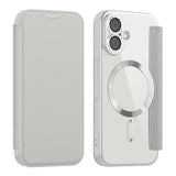 EIDERWOOD iPhone 17 Flipp Deksel med Gjennomsiktig Bakside – MagSafe Kompatibel – Grå