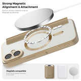 EIDERWOOD iPhone 17 Flipp Deksel med Gjennomsiktig Bakside – MagSafe Kompatibel – Gull
