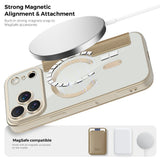 EIDERWOOD iPhone 17 Pro Flipp Deksel med Gjennomsiktig Bakside – MagSafe Kompatibel – Gull