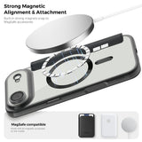 EIDERWOOD iPhone Air Flipp Deksel med Gjennomsiktig Bakside – MagSafe Kompatibel – Svart