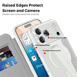 EIDERWOOD iPhone 17 Pro Max Flipp Deksel med Gjennomsiktig Bakside – MagSafe Kompatibel – Grå