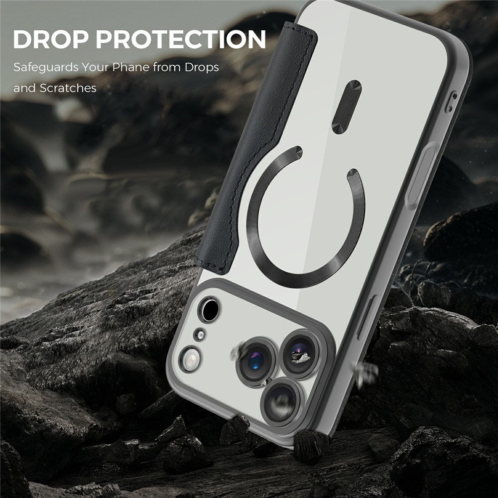 EIDERWOOD iPhone 17 Pro Max Flipp Deksel med Gjennomsiktig Bakside – MagSafe Kompatibel – Svart