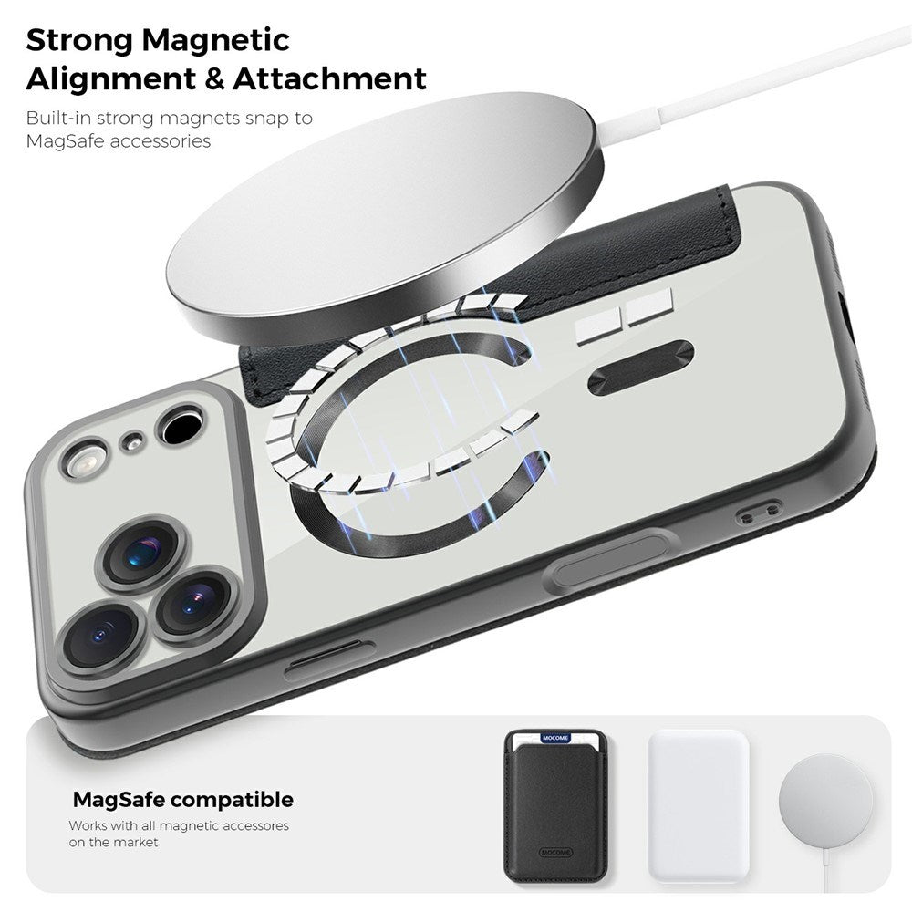 EIDERWOOD iPhone 17 Pro Max Flipp Deksel med Gjennomsiktig Bakside – MagSafe Kompatibel – Svart