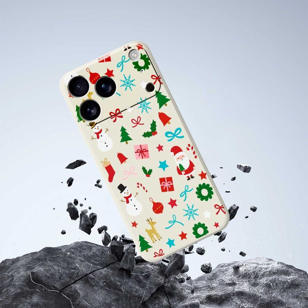 EIDERWOOD iPhone 17 Pro Jule Deksel - Fleksibel Plast - Julepynt / Beige