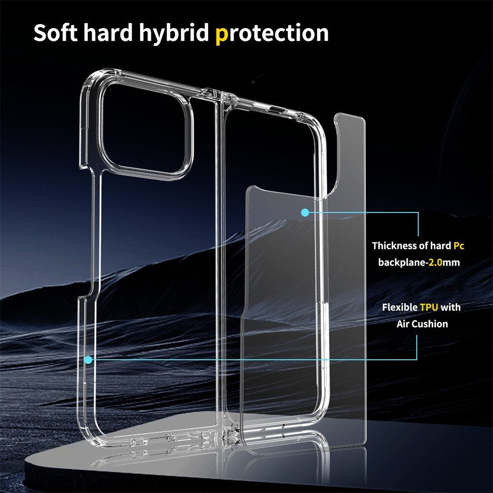 EIDERWOOD Google Pixel 10 Pro Fold Hybrid Plast Deksel - Gjennomsiktig / Svart