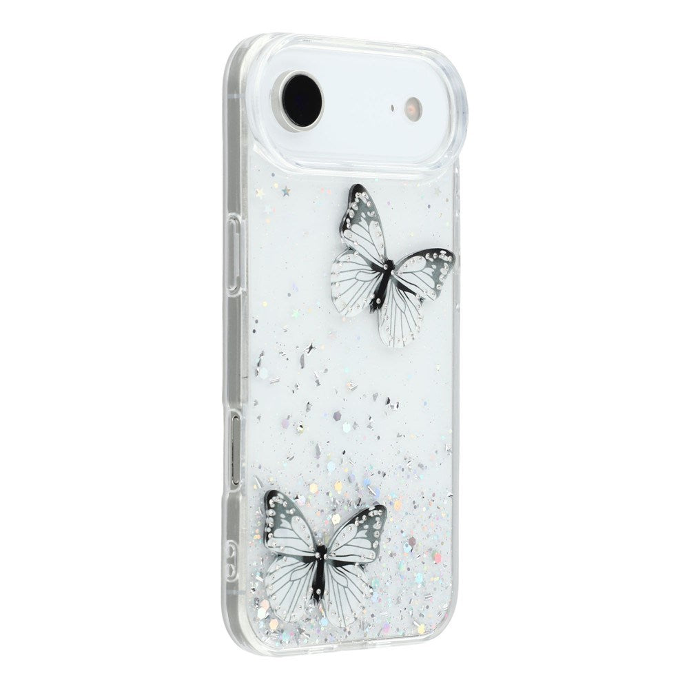 EIDERWOOD iPhone Air Fleksibelt Plast Deksel med Sommerfugler - Gjennomsiktig