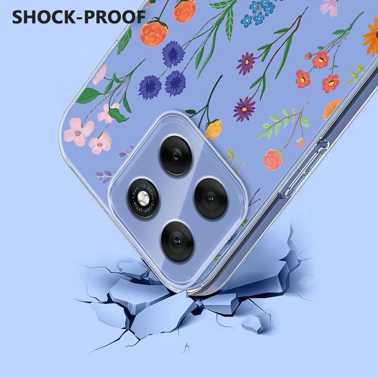 EIDERWOOD Motorola Moto G86 Fleksibelt Plast Deksel m. Print - Ville Blomster