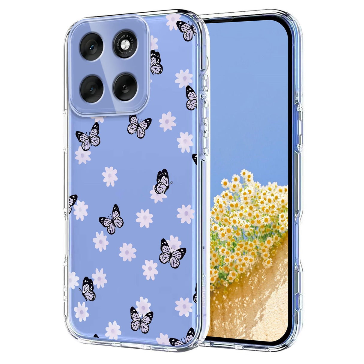 EIDERWOOD Motorola Moto G86 Fleksibelt Plast Deksel m. Print - Sommerfugler