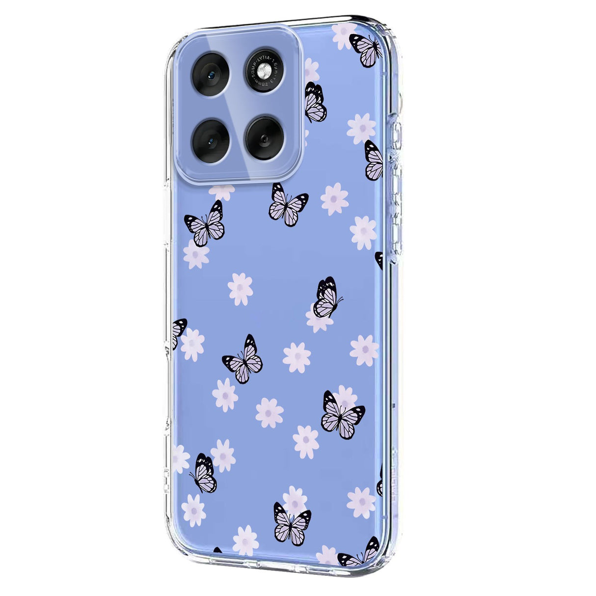 EIDERWOOD Motorola Moto G86 Fleksibelt Plast Deksel m. Print - Sommerfugler