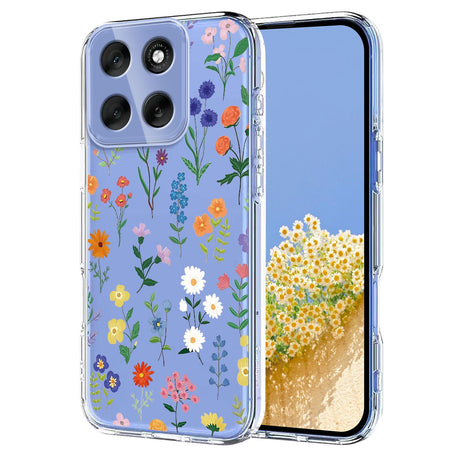 EIDERWOOD Motorola Moto G56 Fleksibelt Plast Deksel med Blomstermotiv - Gjennomsiktig / Ulike Blomster