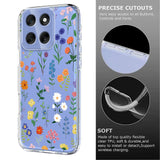 EIDERWOOD Motorola Moto G56 Fleksibelt Plast Deksel med Blomstermotiv - Gjennomsiktig / Ulike Blomster