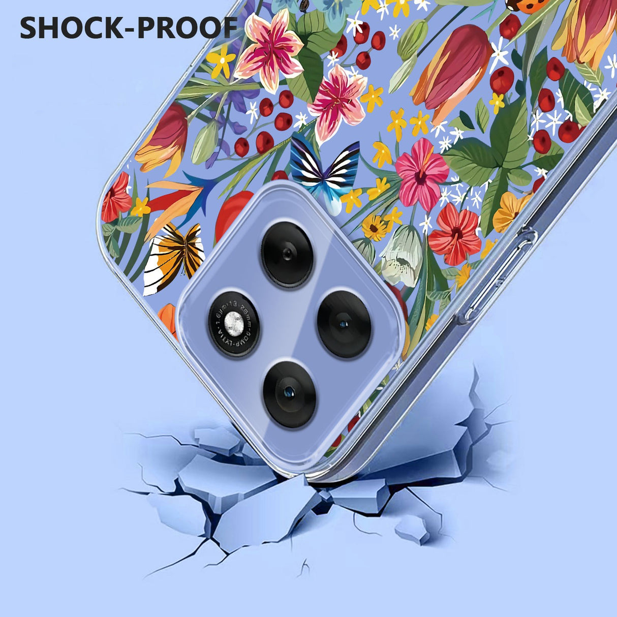EIDERWOOD Motorola Moto G56 Fleksibelt Plast Deksel med Blomstermotiv - Gjennomsiktig / Liljer