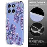 EIDERWOOD Motorola Moto G56 Fleksibelt Plast Deksel med Blomstermotiv - Gjennomsiktig / Blåregn