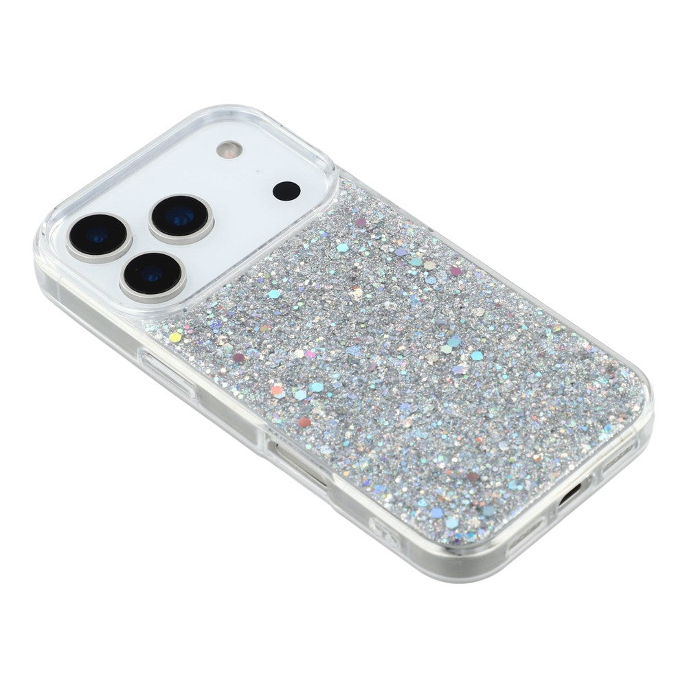 EIDERWOOD iPhone 17 Pro Glitter Deksel - Sølv