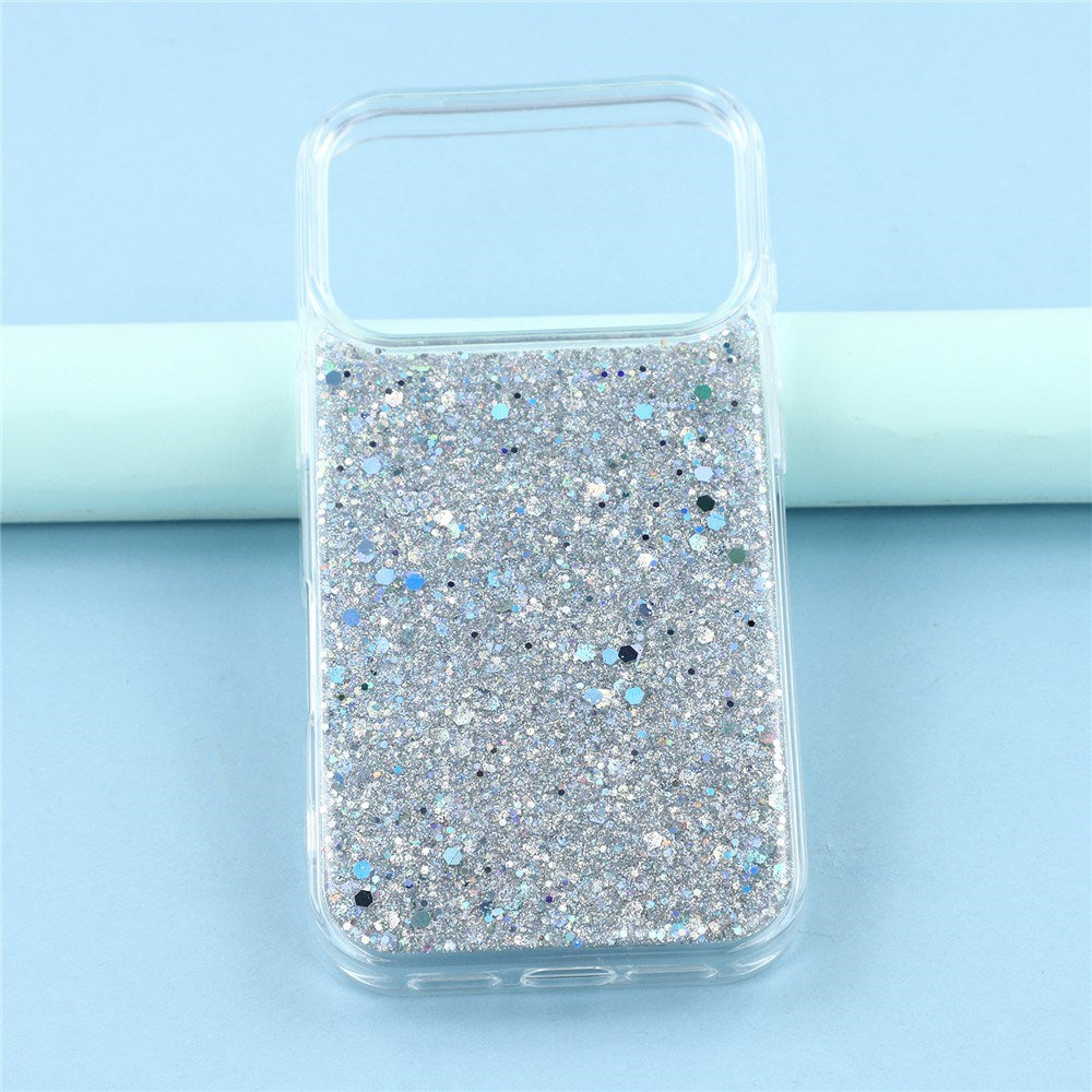 EIDERWOOD iPhone 17 Pro Glitter Deksel - Sølv