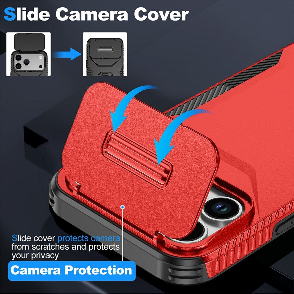 iPhone 18 Pro Max / 17 Pro Max EIDERWOOD Hybrid Plast Deksel m. Cam Slider - Rød