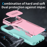 iPhone 18 Pro Max / 17 Pro Max EIDERWOOD Hybrid Plast Deksel m. Cam Slider - Rosa / Turkis