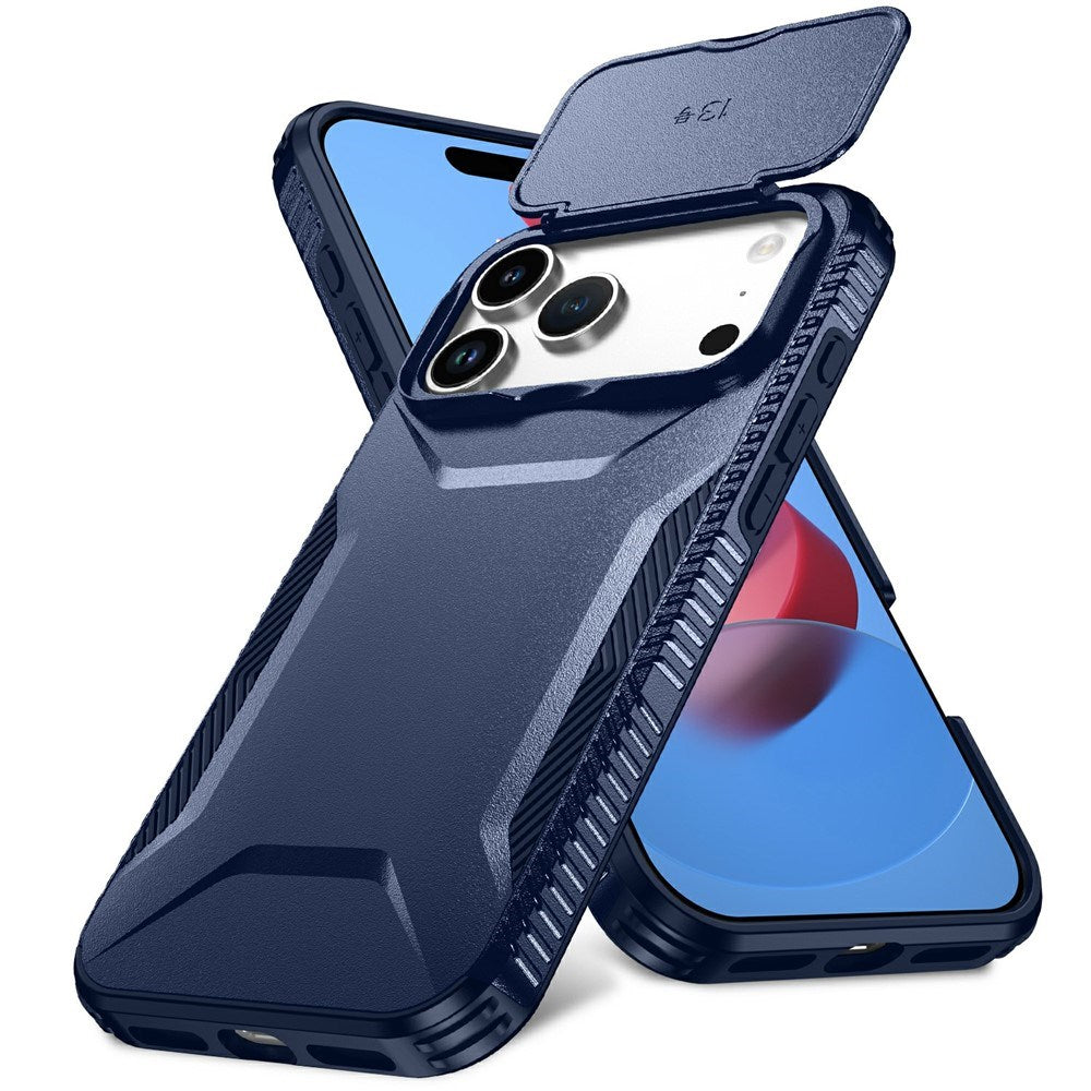 iPhone 18 Pro Max / 17 Pro Max EIDERWOOD Hybrid Plast Deksel m. Cam Slider - Blå