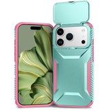 iPhone 18 Pro / 17 Pro EIDERWOOD Hybrid Plast Deksel m. Cam Slider - Turkis / Rosa