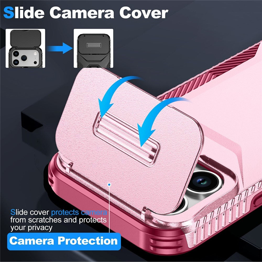 iPhone 18 Pro / 17 Pro EIDERWOOD Hybrid Plast Deksel m. Cam Slider - Rød