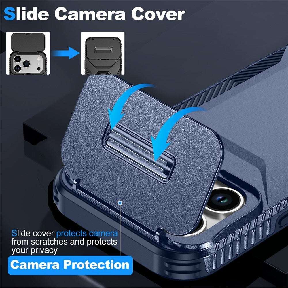 iPhone 18 Pro / 17 Pro EIDERWOOD Hybrid Plast Deksel m. Cam Slider - Blå