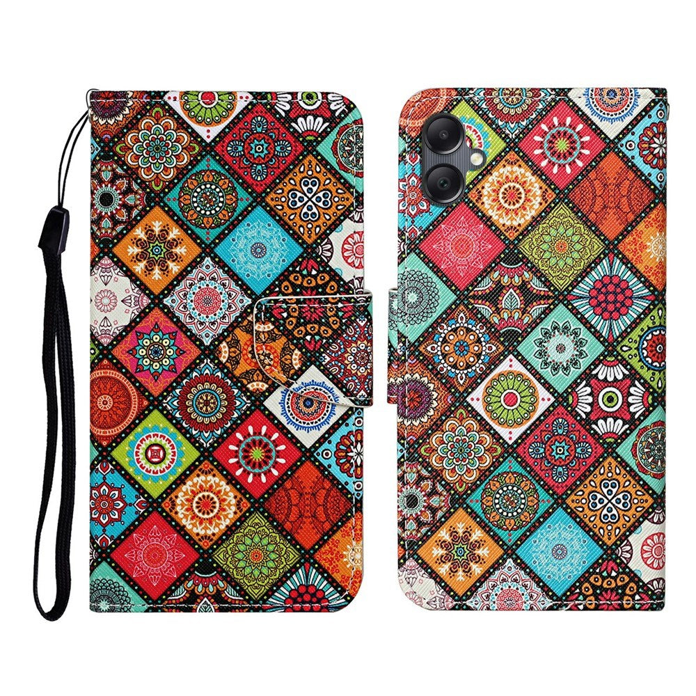 EIDERWOOD Samsung Galaxy A07 Kunstskinn Flip Deksel m. Lommebok & Stropp - Mønster