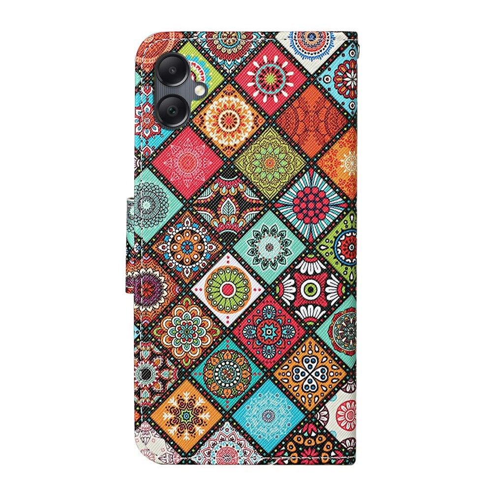 EIDERWOOD Samsung Galaxy A07 Kunstskinn Flip Deksel m. Lommebok & Stropp - Mønster