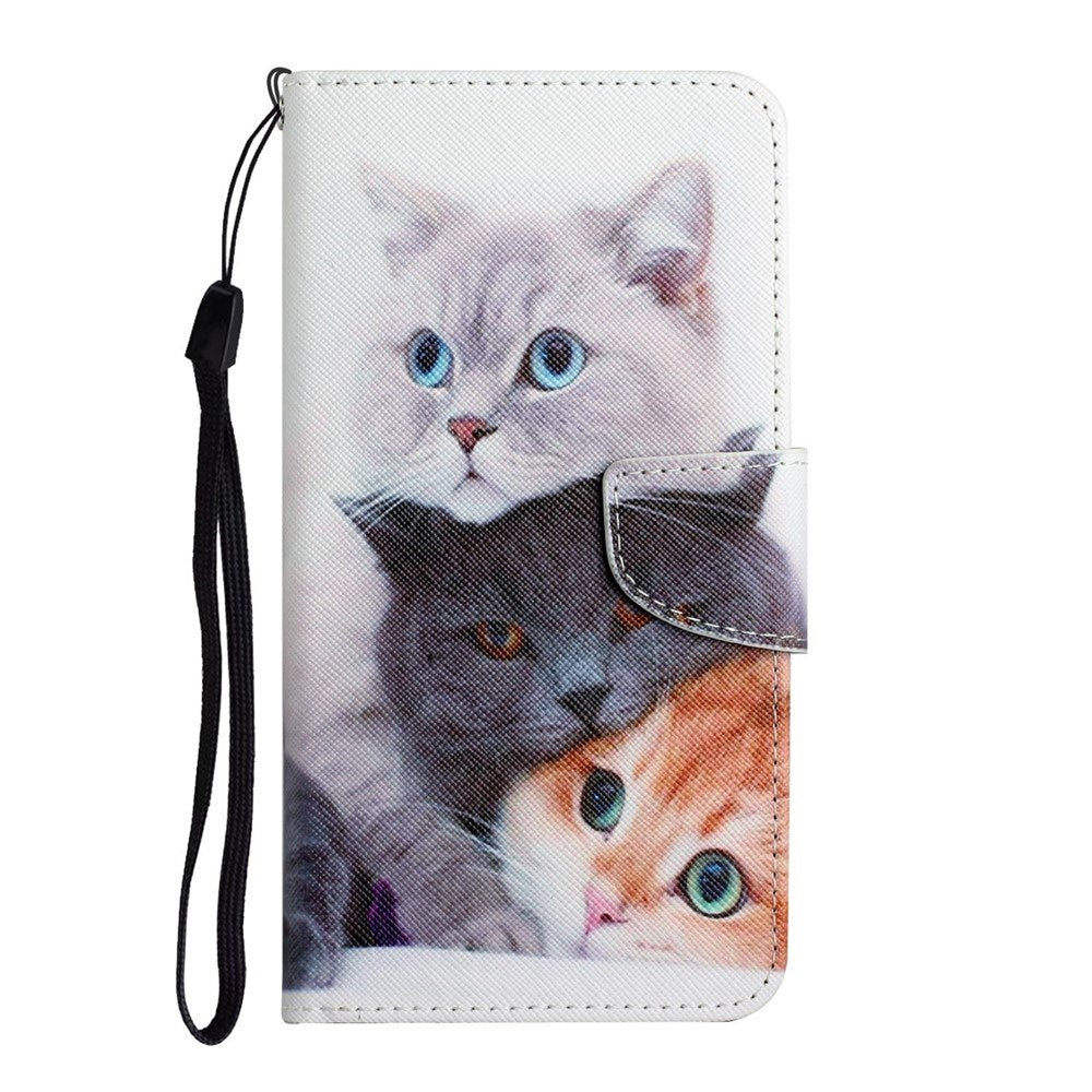 EIDERWOOD Samsung Galaxy A07 Kunstskinn Flip Deksel m. Lommebok & Stropp - Katter
