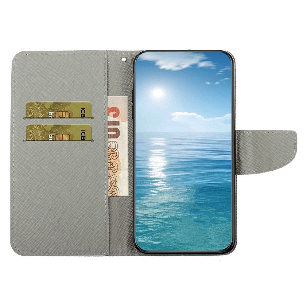EIDERWOOD Samsung Galaxy A07 Kunstskinn Flip Deksel m. Lommebok & Stropp - Sommerfugl