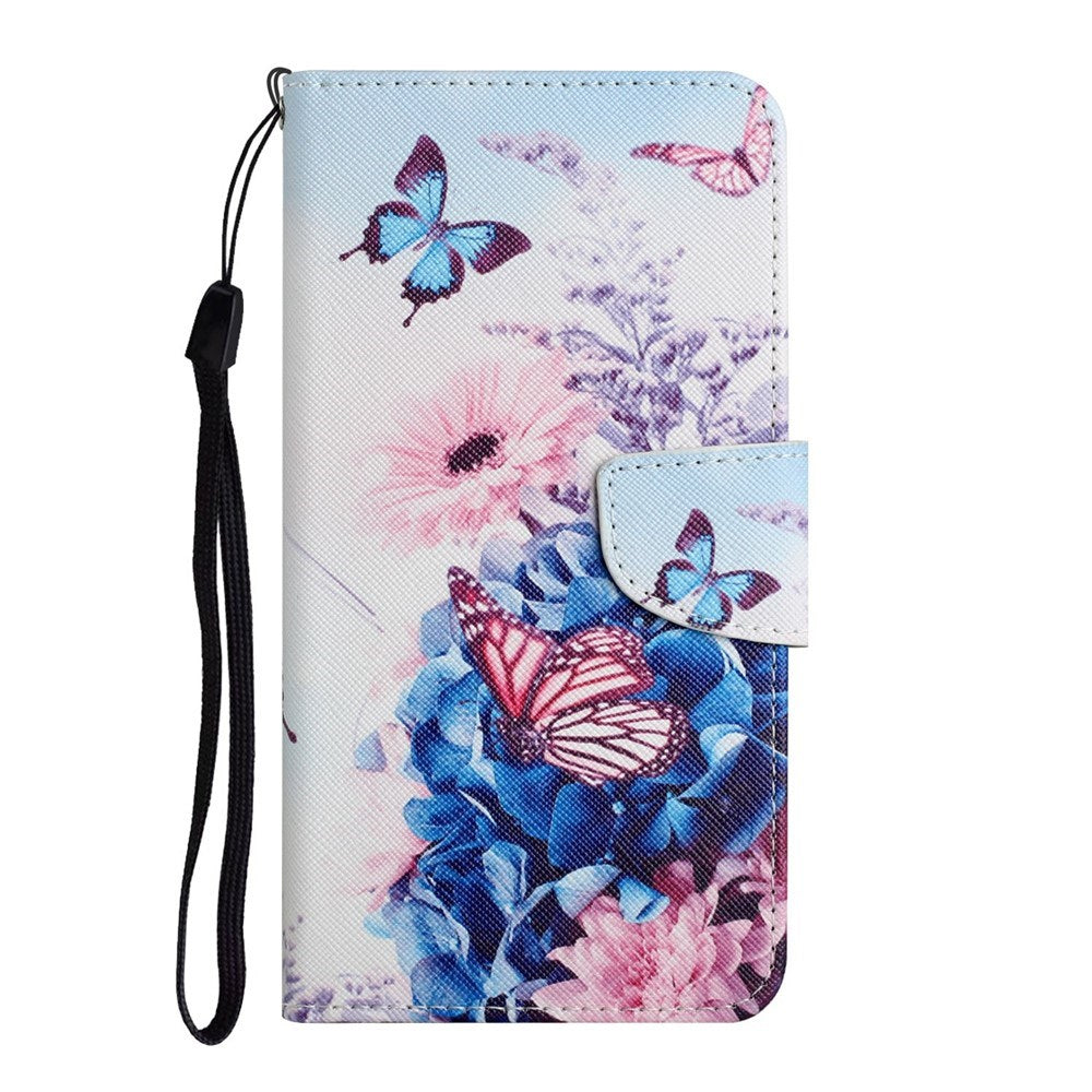 EIDERWOOD Samsung Galaxy A07 Kunstskinn Flip Deksel m. Lommebok & Stropp - Sommerfugl