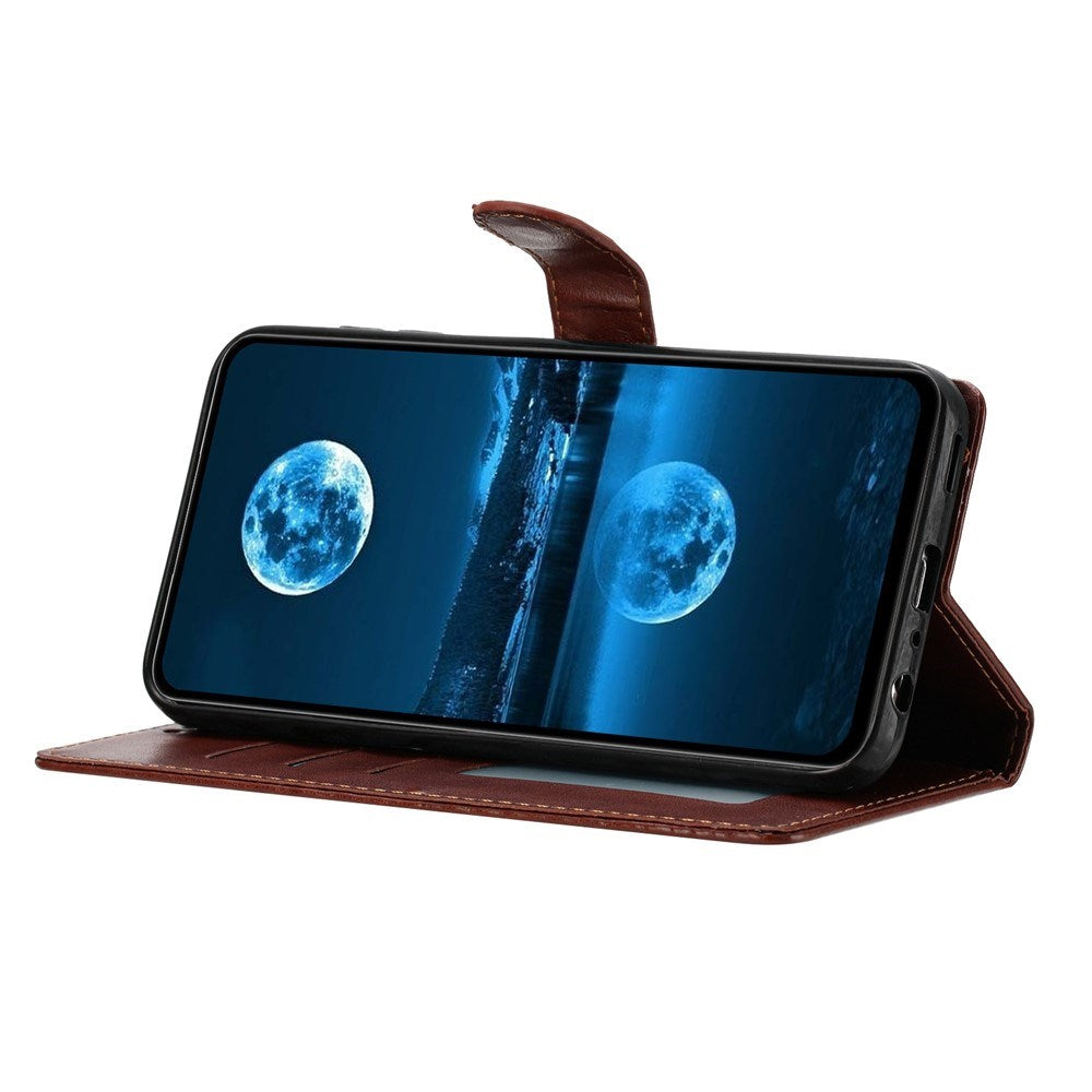 Xiaomi 15T EIDERWOOD Kunstskinn Flippdeksel med Kortholder & Stropp – Brun