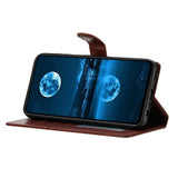Xiaomi 15T EIDERWOOD Kunstskinn Flippdeksel med Kortholder & Stropp – Brun