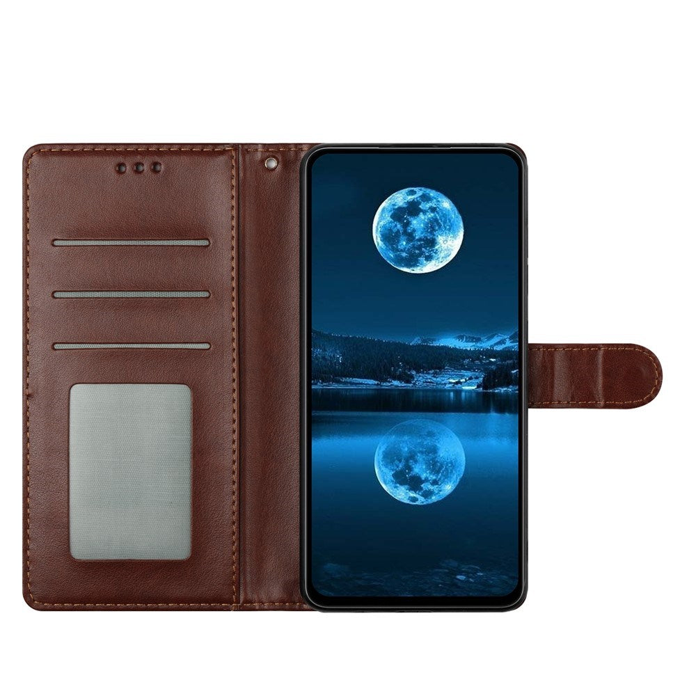 Xiaomi 15T EIDERWOOD Kunstskinn Flippdeksel med Kortholder & Stropp – Brun
