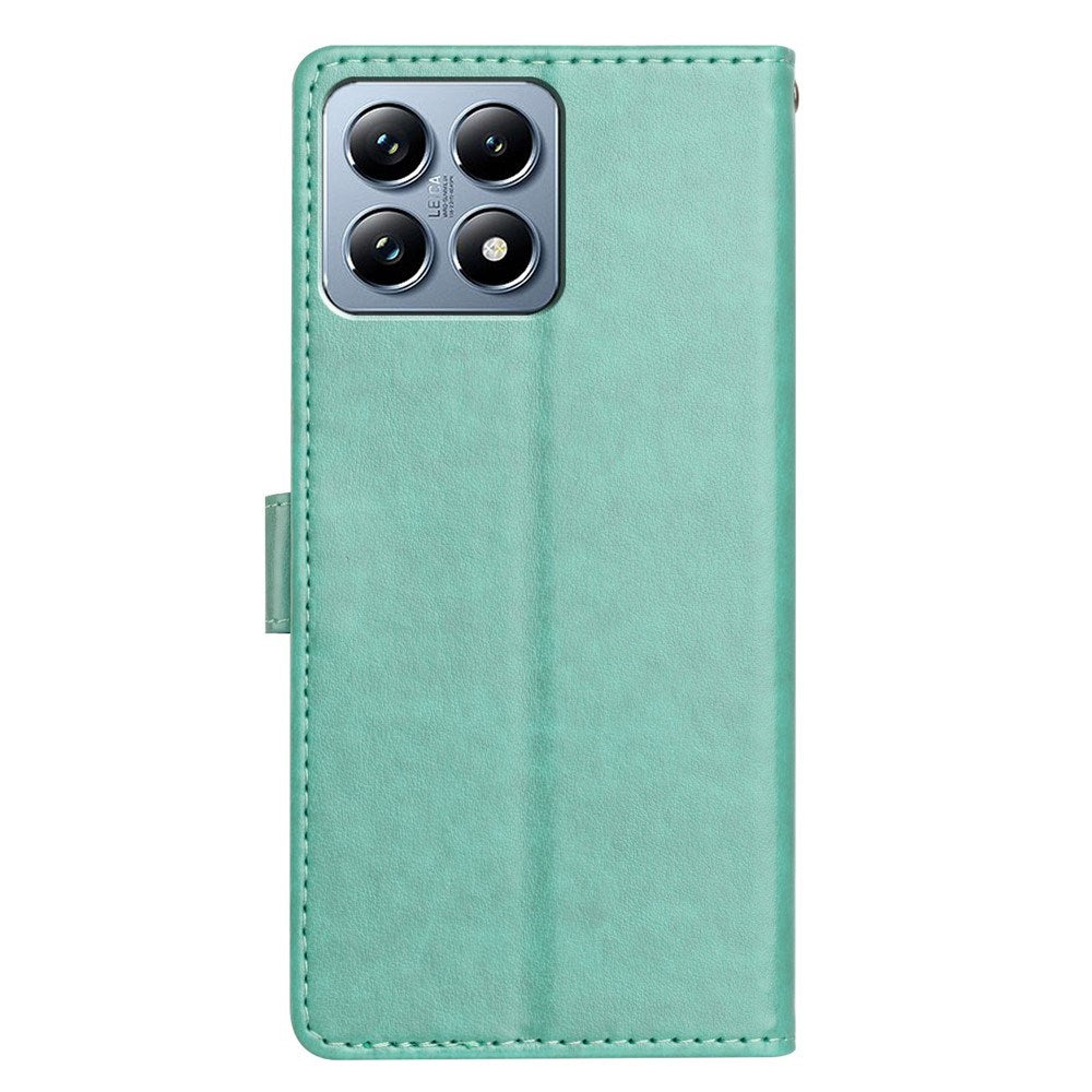 Xiaomi 15T EIDERWOOD Kunstskinn Flippdeksel med Kortholder & Stropp – Grønn