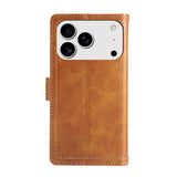 iPhone 18 Pro / 17 Pro EIDERWOOD Kunstskinn Flip Deksel m. Lommebok - Lysbrun