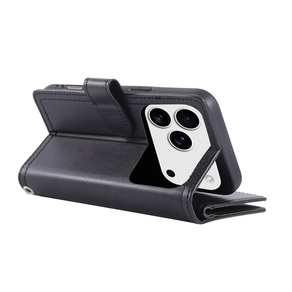 iPhone 18 Pro Max / 17 Pro Max EIDERWOOD Kunstskinn Flip Deksel m. Lommebok - Svart