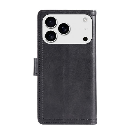 iPhone 18 Pro Max / 17 Pro Max EIDERWOOD Kunstskinn Flip Deksel m. Lommebok - Svart
