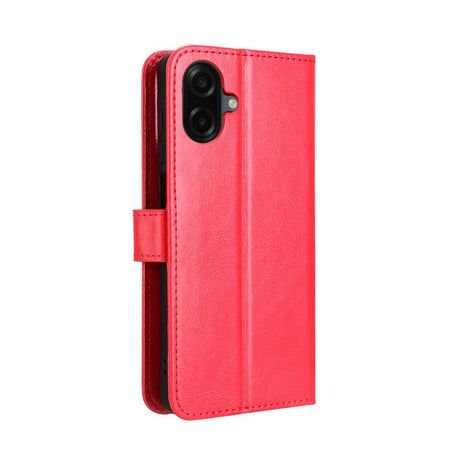 EIDERWOOD Samsung Galaxy A07 Kunstskinn Flip Deksel m. Strop - Rød