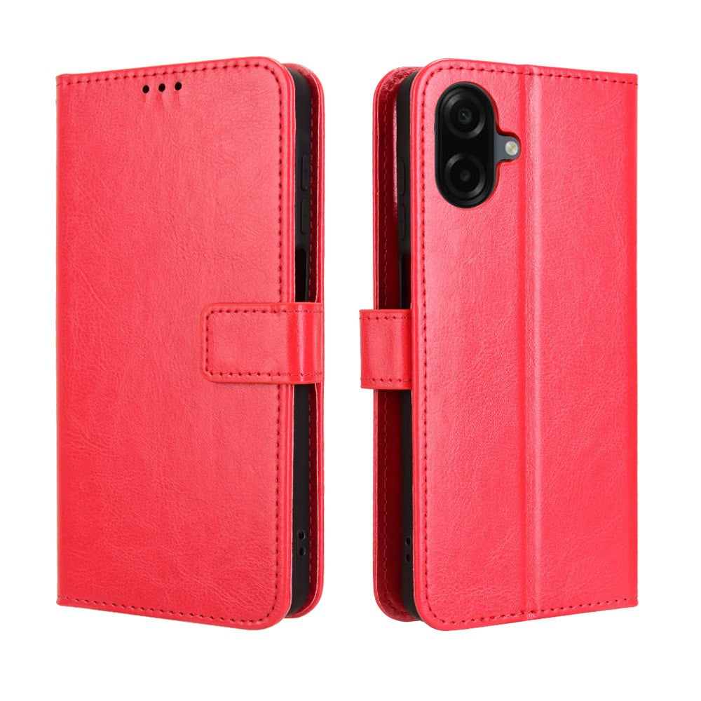 EIDERWOOD Samsung Galaxy A07 Kunstskinn Flip Deksel m. Strop - Rød