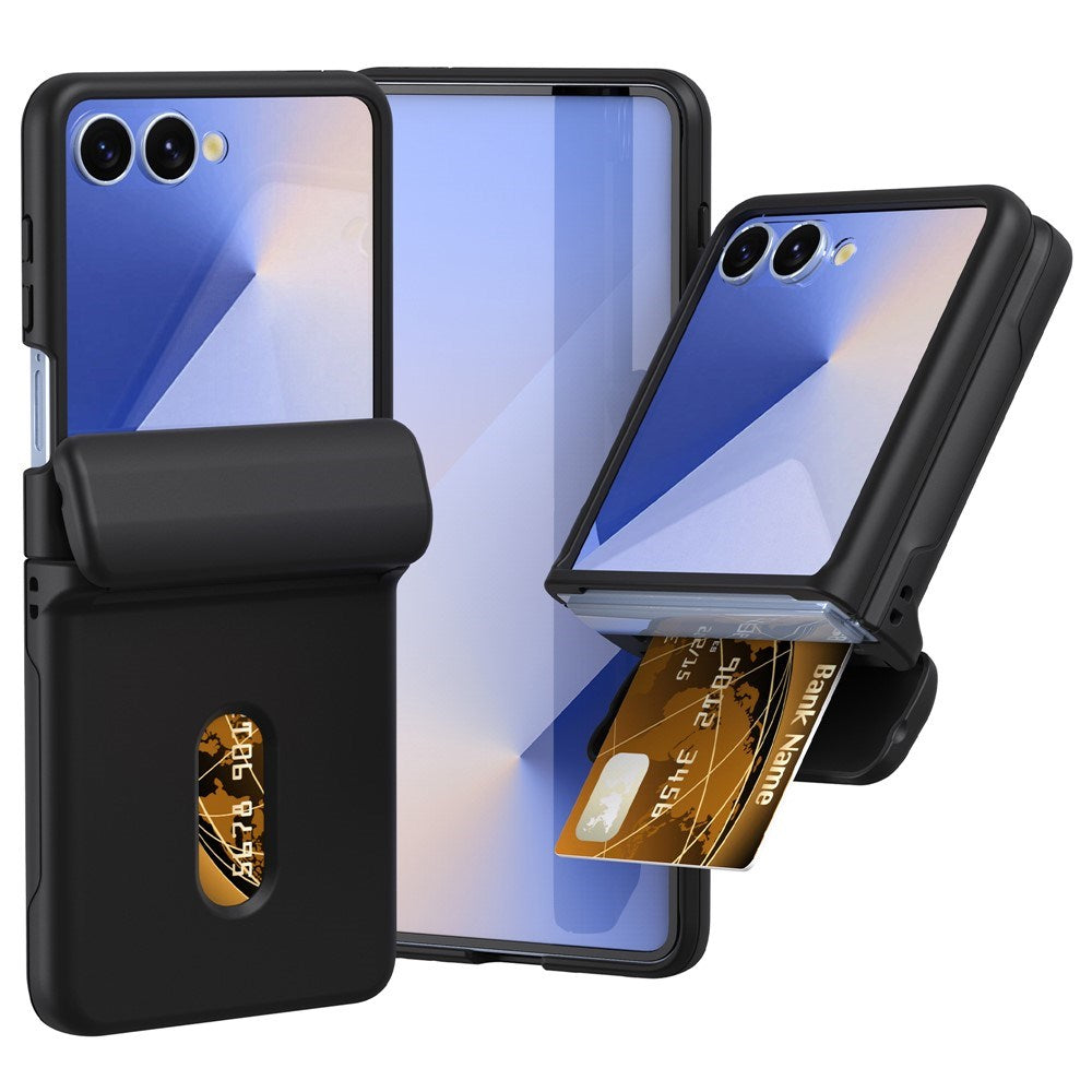 EIDERWOOD Samsung Galaxy Z Flip7 FE / Flip6 Hard Plast Deksel m. Kortholder - Svart