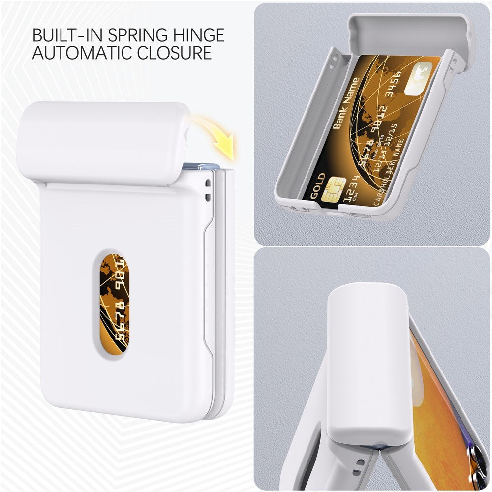 EIDERWOOD Samsung Galaxy Z Flip7 FE / Flip6 Hard Plast Deksel m. Kortholder - Hvit
