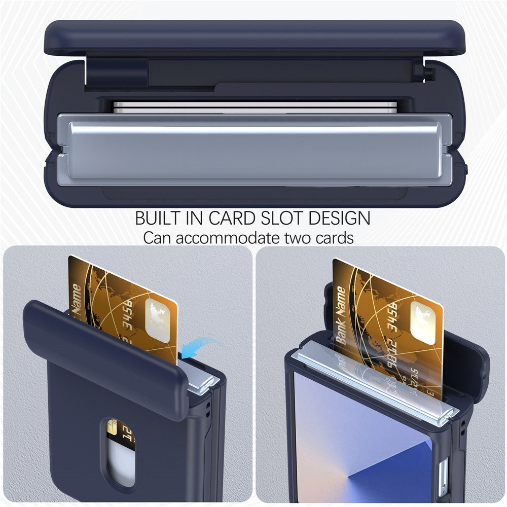 EIDERWOOD Samsung Galaxy Z Flip7 FE / Flip6 Hard Plast Deksel m. Kortholder - Blå
