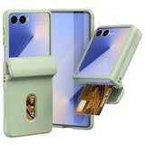 EIDERWOOD Samsung Galaxy Z Flip7 FE / Flip6 Hard Plast Deksel m. Kortholder - Grønn