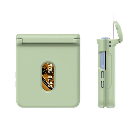 EIDERWOOD Samsung Galaxy Z Flip7 FE / Flip6 Hard Plast Deksel m. Kortholder - Grønn