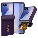 EIDERWOOD Samsung Galaxy Z Flip7 FE / Flip6 Hard Plast Deksel m. Kortholder - Mørklilla