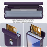 EIDERWOOD Samsung Galaxy Z Flip7 FE / Flip6 Hard Plast Deksel m. Kortholder - Mørklilla