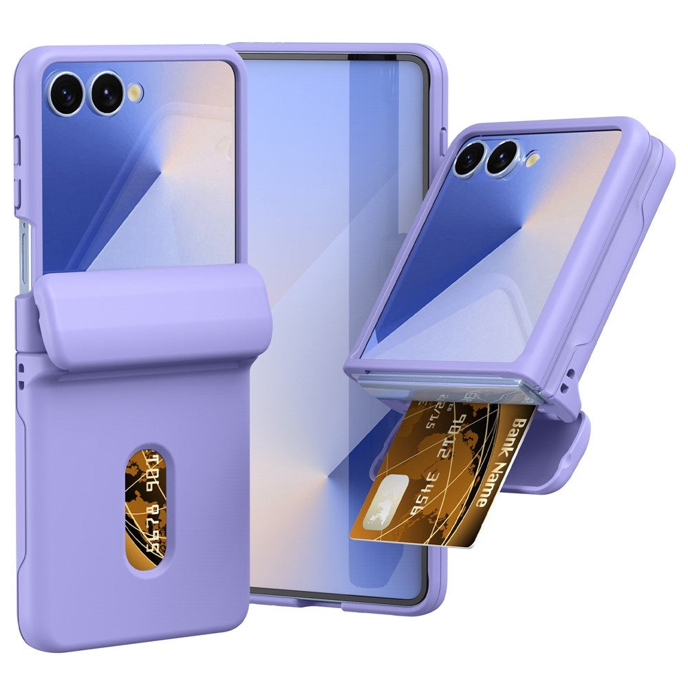 EIDERWOOD Samsung Galaxy Z Flip7 FE / Flip6 Hard Plast Deksel m. Kortholder - Lilla