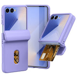 EIDERWOOD Samsung Galaxy Z Flip7 FE / Flip6 Hard Plast Deksel m. Kortholder - Lilla